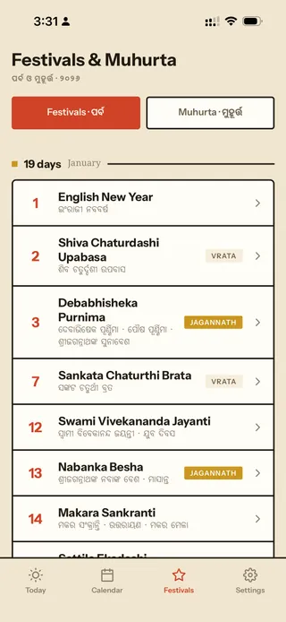 Festivals & Muhurta
